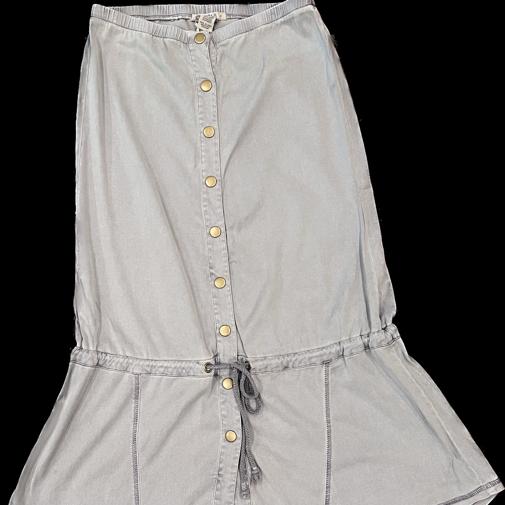 XCVI Cersia Skirt, NEW WITH TAGS, Aloe Twill, Aegean Blue Pigment Small